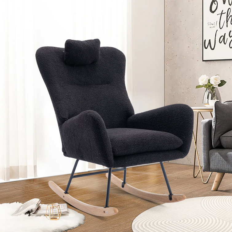 Dark gray cheap rocking chair